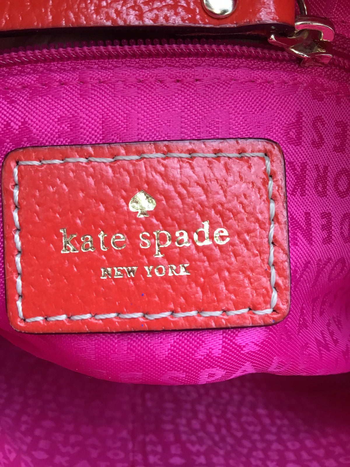 Authentic Kate Spade New York Bright Red Luxury Leather Tote Bag - COA Included