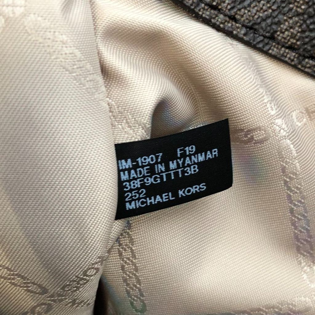 Michael Kors Jet Set Brown Signature Print Tote with Gold-Tone Accents (+COA)