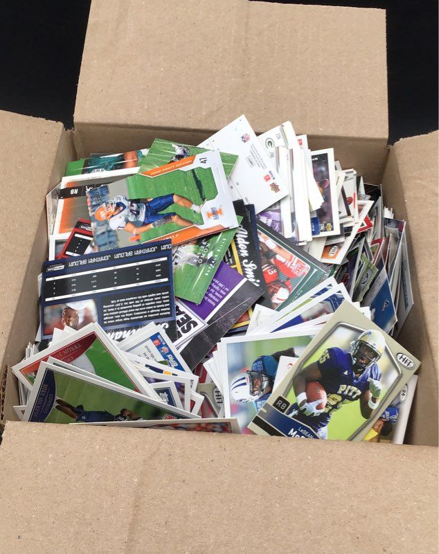 6.4 lbs. Lot Of Football NFL Cards. Medium Box, Unsorted