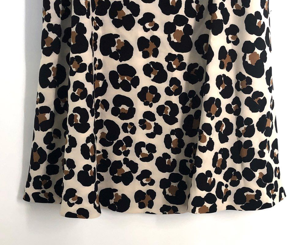 Ann Taylor Factory Women's Cheetah Leopard Print A-Line Midi Skirt NWT Sz 10