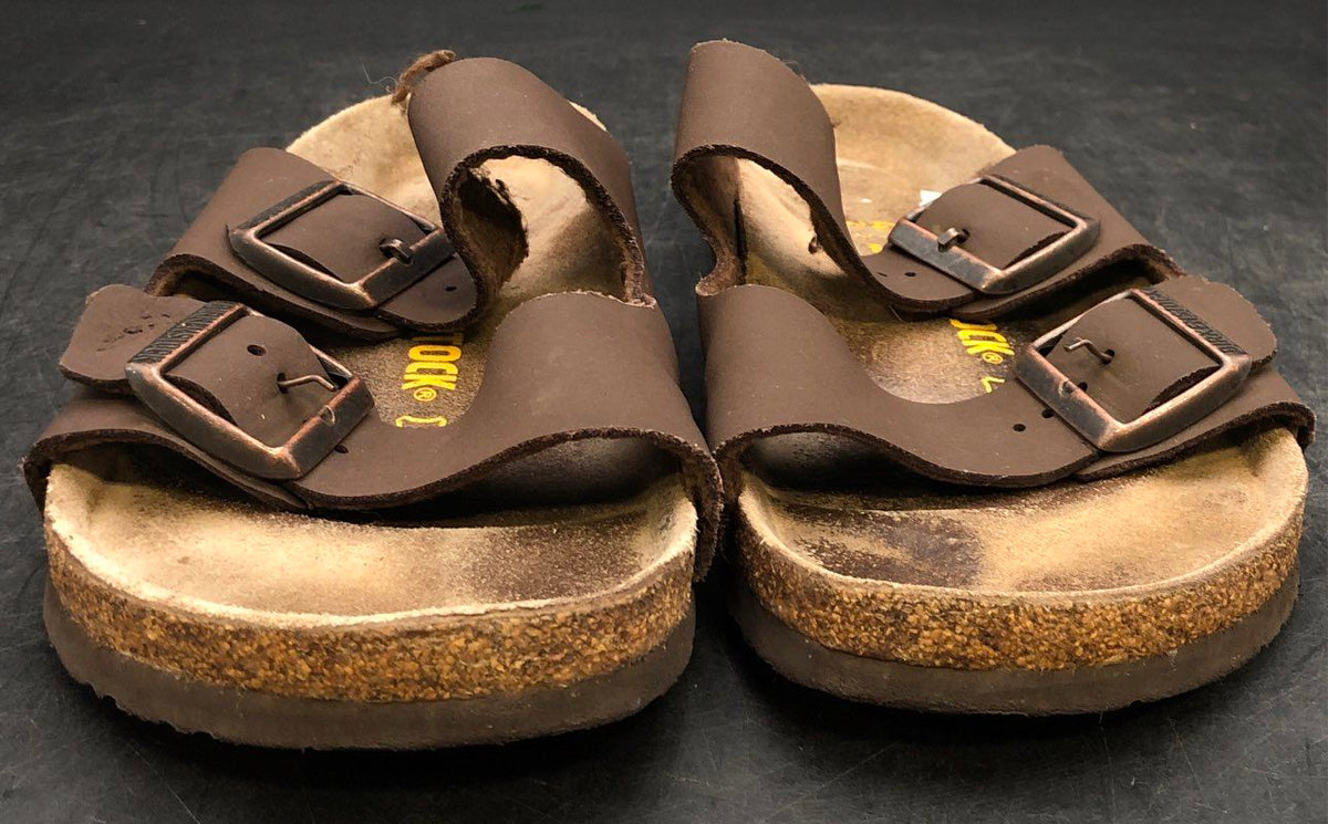 Birkenstock Women's Brown Slip-On Sandals - Size 9