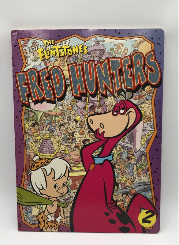 The Flintstones Fred Hunters Look and Find 3 Book Set Carrying Case Vintage