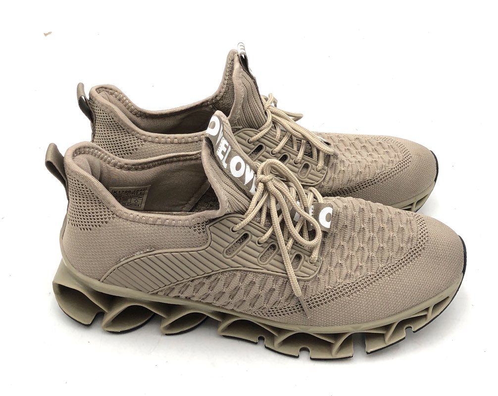 Love Breathable Mesh Blade Running Shoes Tan Khaki Men's Size 44 EU US 10