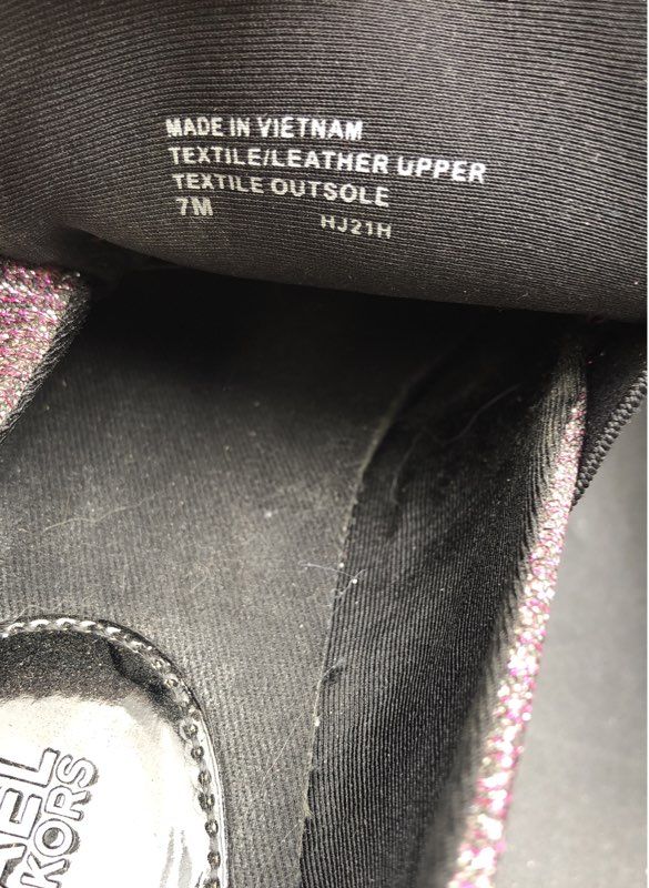 Michael Kors Women's Pink Black Athletic Shoes - Size 7M