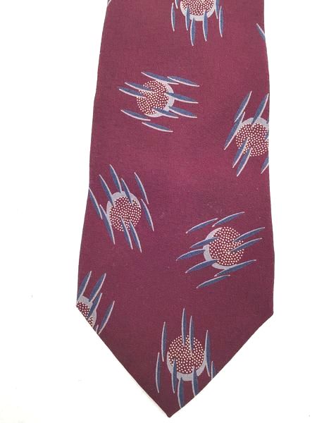 Giorgio Armani Men&#39;s Red Silk Adjustable Pointed Tie - One Size With COA