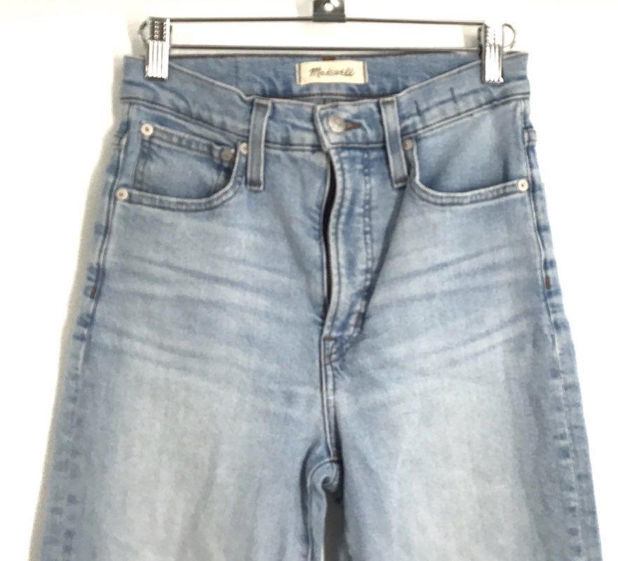 Madewell Women's The Perfect Vintage Straight Jeans Light Wash Distressed Sz 25