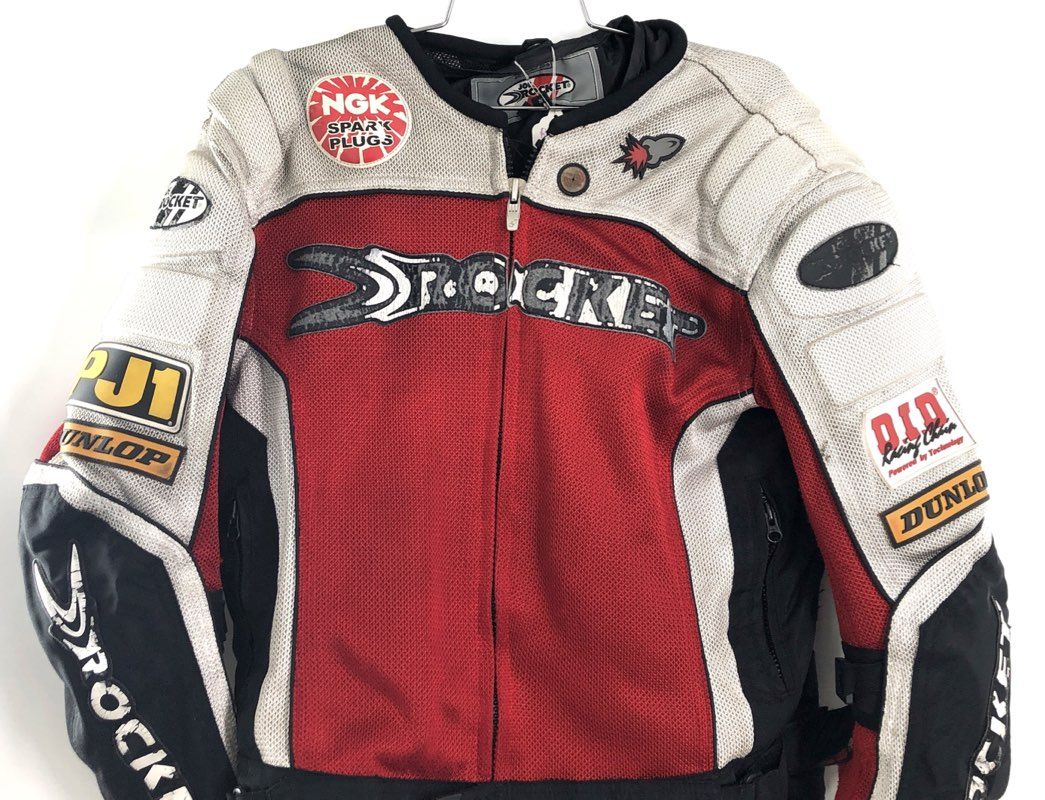 Joe Rocket Men's Vintage Y2K Red Black Mesh Padded Racing Jacket Sz S