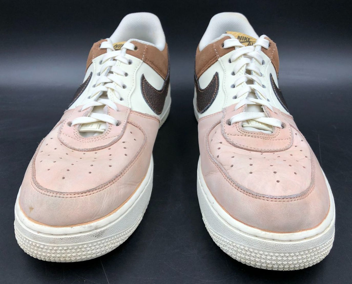 Nike Air Force 1 Low &#39;Neapolitan&#39; Men&#39;s White/Brown/Pink Sneakers - Sz 12 (+COA)