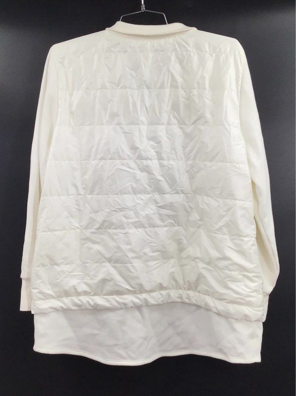 Chico's Zenergy Women's White Quilted Front Full Zip Jacket Size 2 (12/14)