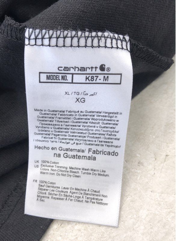 NWT Carhartt Men's Black Green K87-M Cotton T-Shirt - Size XL Lot Of 2