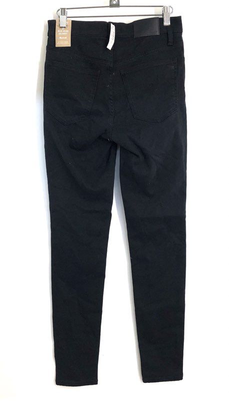 Madewell Women's 9" Mid-Rise Skinny Jeans Black Tencel Blend NWT Sz 27T