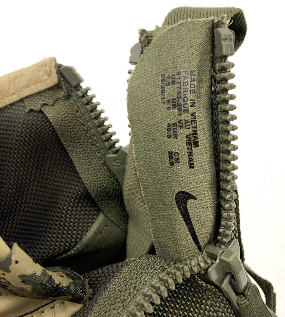 Nike SF Air Force 1 'Mushroom' Men's Olive/Forest Green Sneakers - Sz 7.5 (+COA)