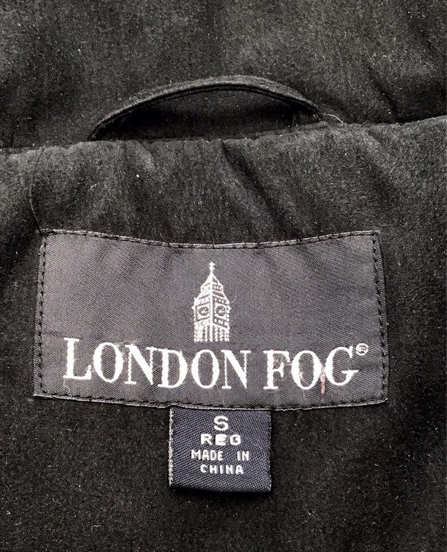 London Fog Women&#39;s Black Hooded Full-Zip Jacket - Size S