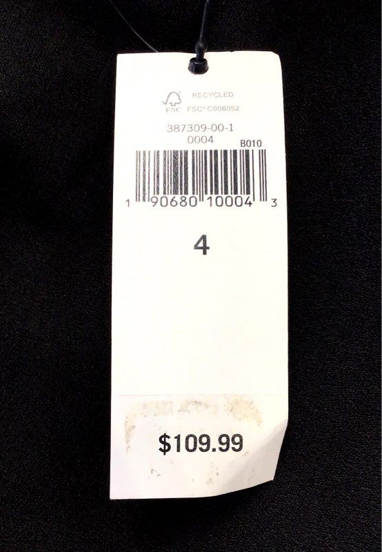 NWT Banana Republic Women's Black Sheath Dress - Size 4