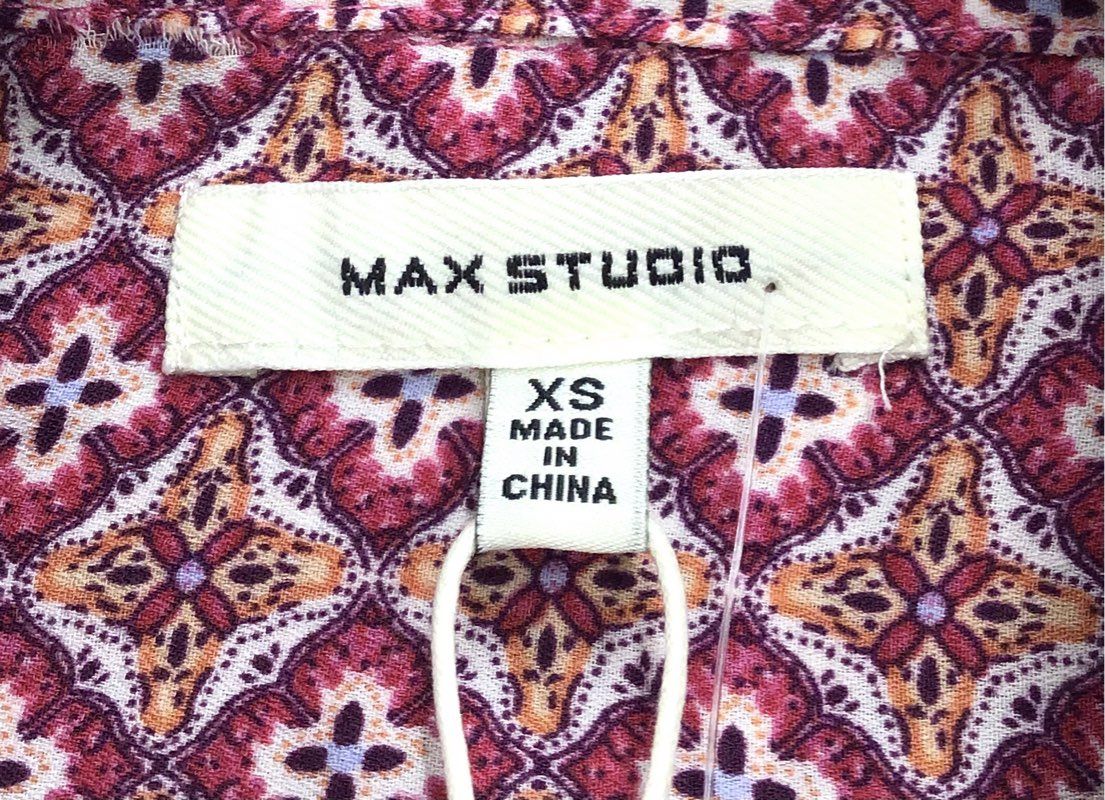 NWT Max Studio Women's Pink Damask Maxi Dress - Size XS