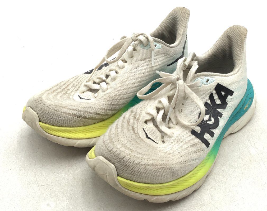 Hoka One One Women&#39;s Mach 5 1127894 WBGL White Athletic Shoes - Size 6.5