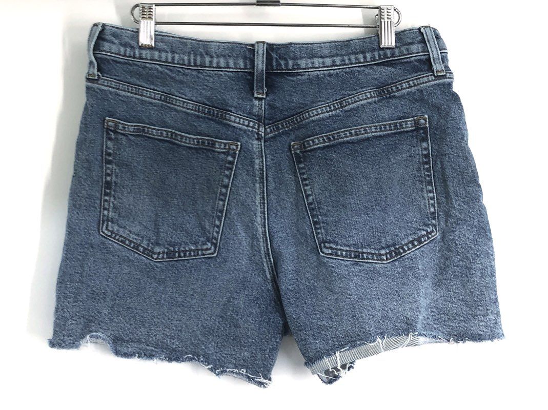 J.Crew Women's Denim Cutoff Shorts Raw Hem High Rise Stretch Sz 29