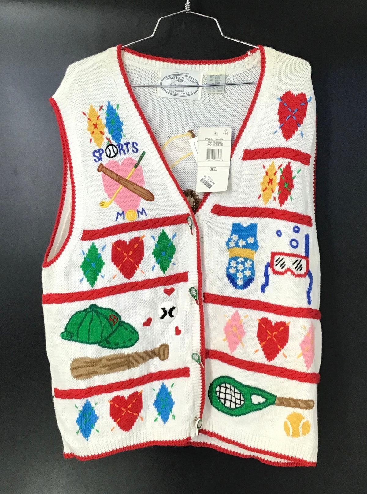 NWT Eagle's Eye Women's Multicolor Sweater Vest - Size XL