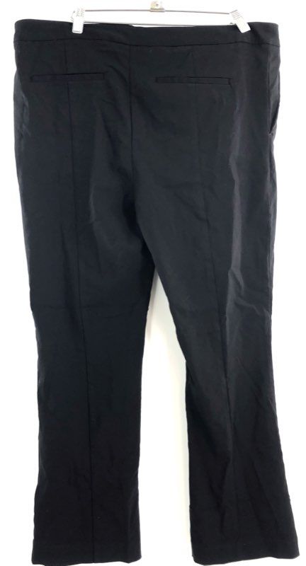 Mango Women's Black Sustainable Viscose Straight Leg Trousers Sz 14 NWT