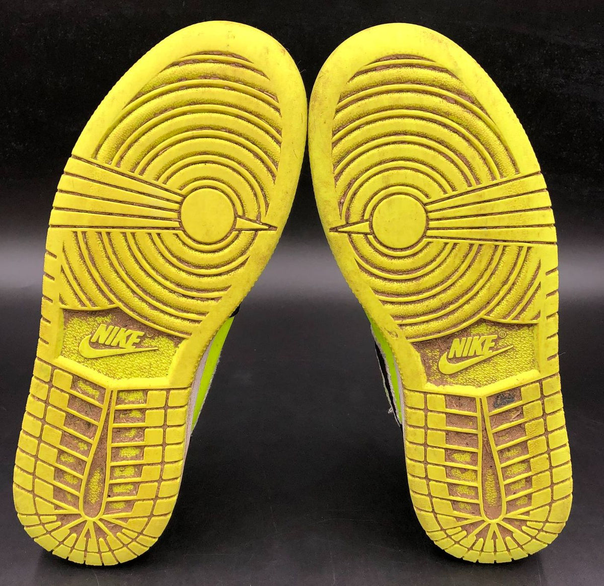 Nike Jordan 1 Low GS 'Big Cat Energy' Black/Neon Green Sneakers - Sz 5.5Y (+COA)