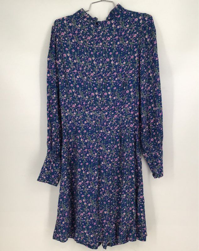 NWT A Loves A Women&#39;s Blue Floral Long Sleeve A-Line Dress - Size 10