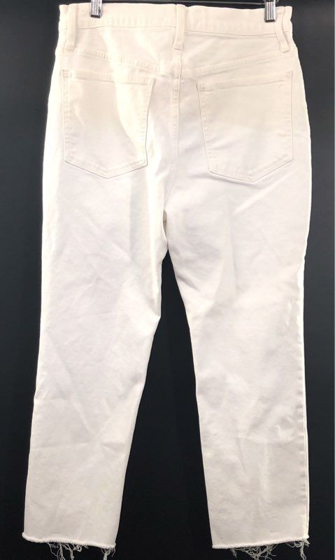 Madewell Women's The Perfect Vintage Jean White High Rise Raw Hem Sz 28P