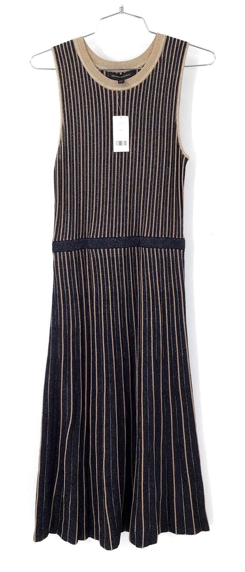 NWT Banana Republic Women's Black Striped Sweater Dress - Size XS