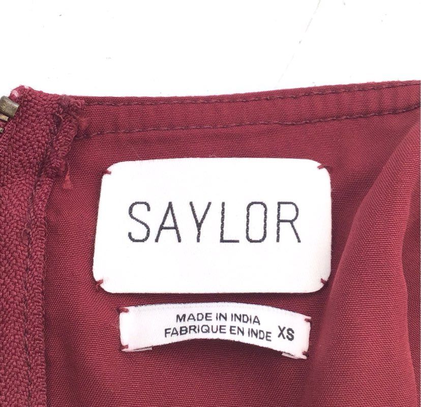 Saylor Women's Wine Red Lilibet Pleated Mini Fit Flare Dress NWT Sz XS