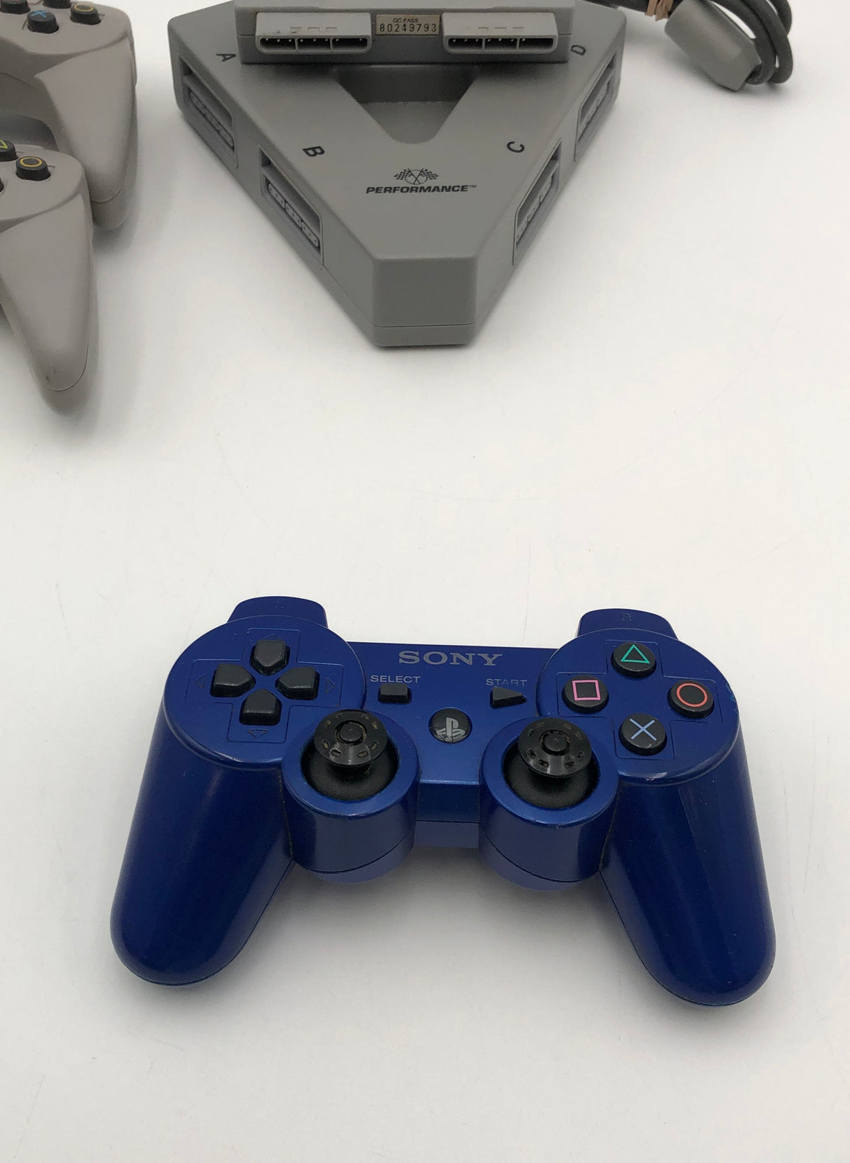 PlayStation Controller Lot of 5 for PS1 PS2 PS3 & Performance Multitap Adapter