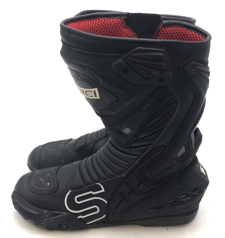 Sedici Ultimo Black Motorcycle Racing Boots Size 9 EU 42