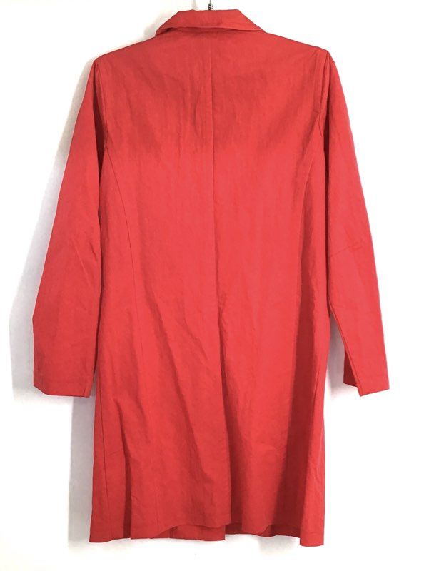 Sigrid Olsen Women's Ribbon Red Asian Accents Cotton Blend Coat Sz S NWT
