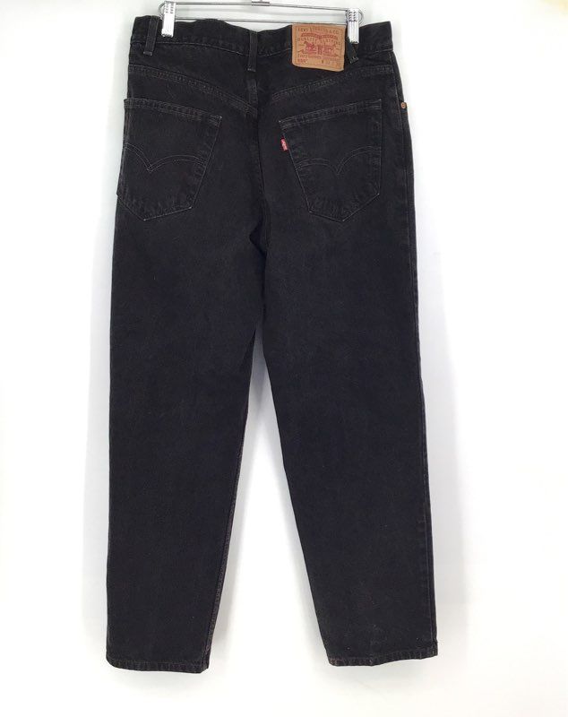 Levi&#39;s Women&#39;s Black Blue 550 Cotton Relaxed Fit Tapered Jeans- Size 16 Lot Of 2