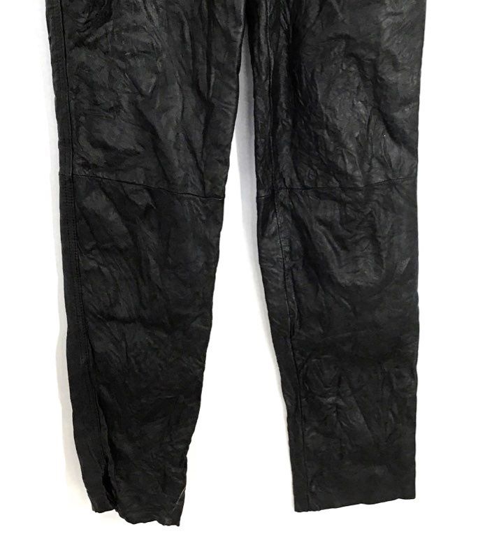 Vintage Harley-Davidson Women's Black Leather High Rise Riding Pants Sz 8