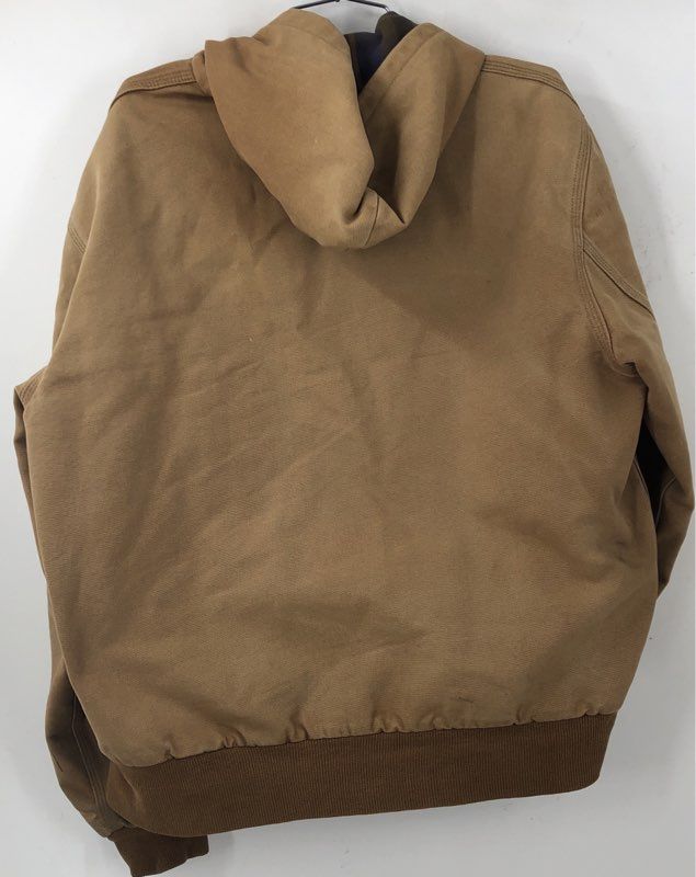 Vintage Carhartt Men's Brown Hooded Bomber Jacket - Size L