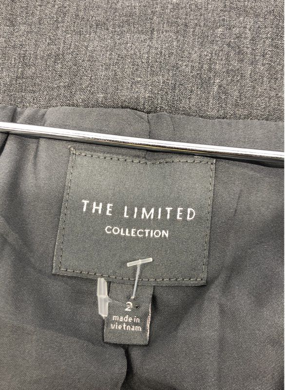 The Limited Women's Gray Bell Sleeve Open Front Cropped Blazer Jacket Sz 2 NWT