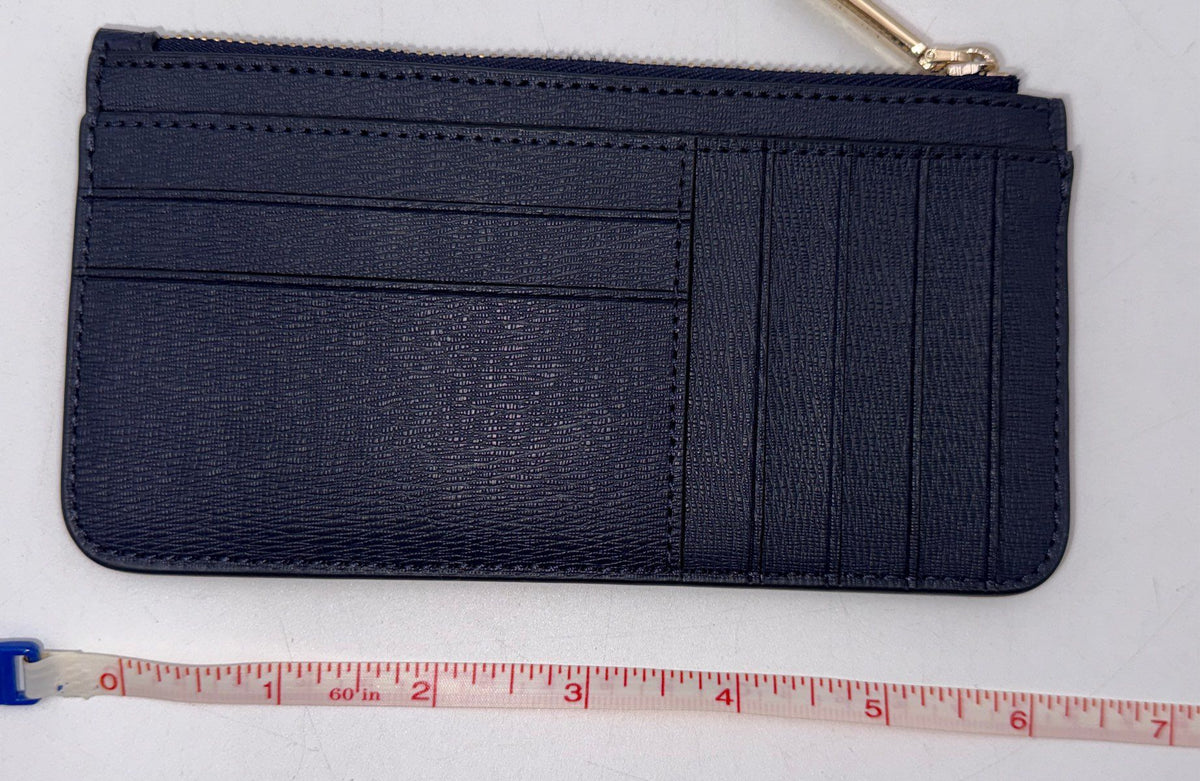 Kate Spade Disney Lady and the Tramp Navy Blue Saffiano Leather Card Case Wallet
