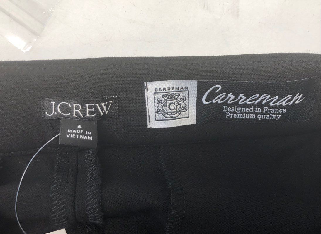 J.Crew Women's Black Martie Carreman Fabric Slim Dress Pants Trousers Sz 6 NWT