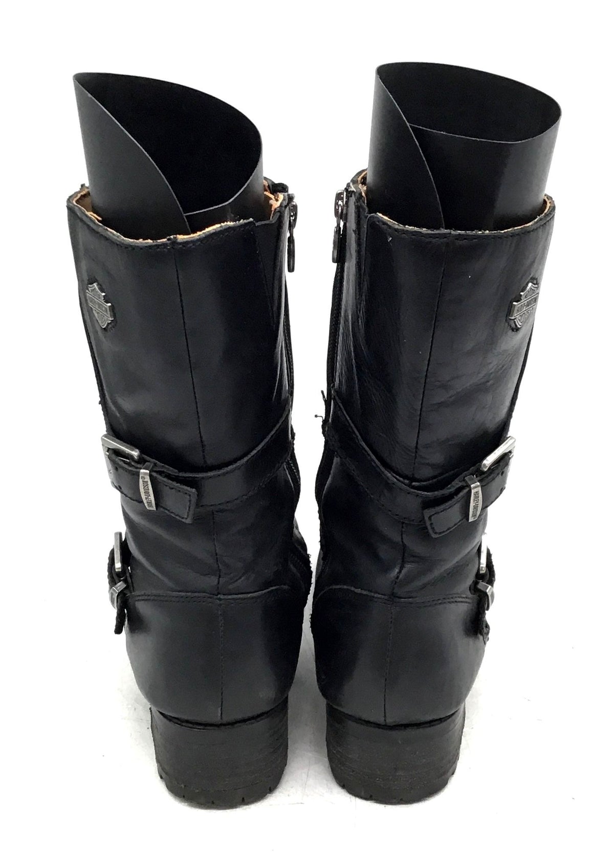 Harley-Davidson Women's Black Biker Boots - Size 8.5