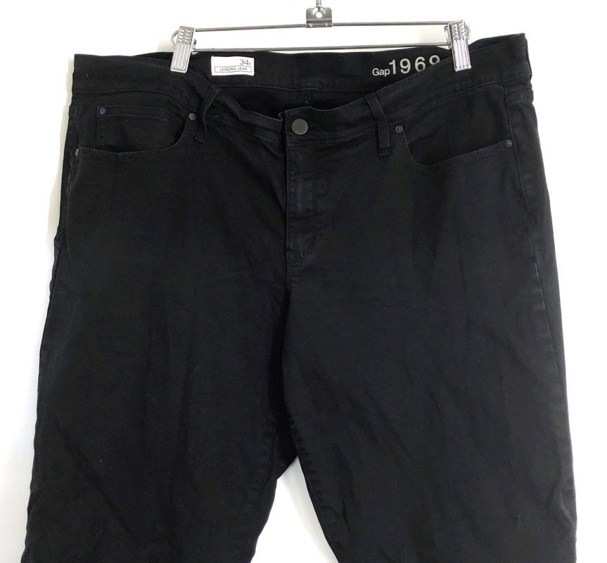 Gap 1969 Women's Black Legging Jeans Skinny Stretch Denim Sz 34r