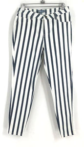 NWT Index Women's Black White Striped Skinny Jeans - Size 32