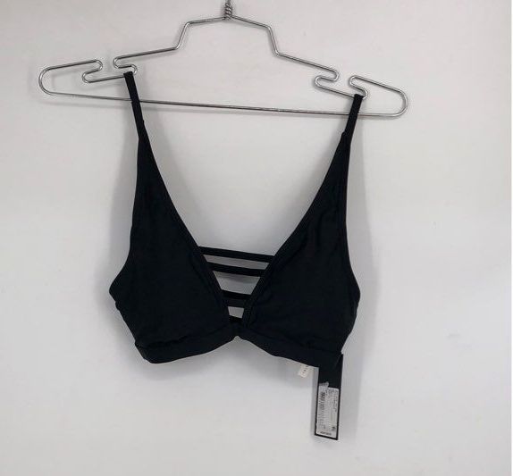 NWT Gianni Bini Women&#39;s Black Adjustable Strap Swimwear Bikini Top - Size XS