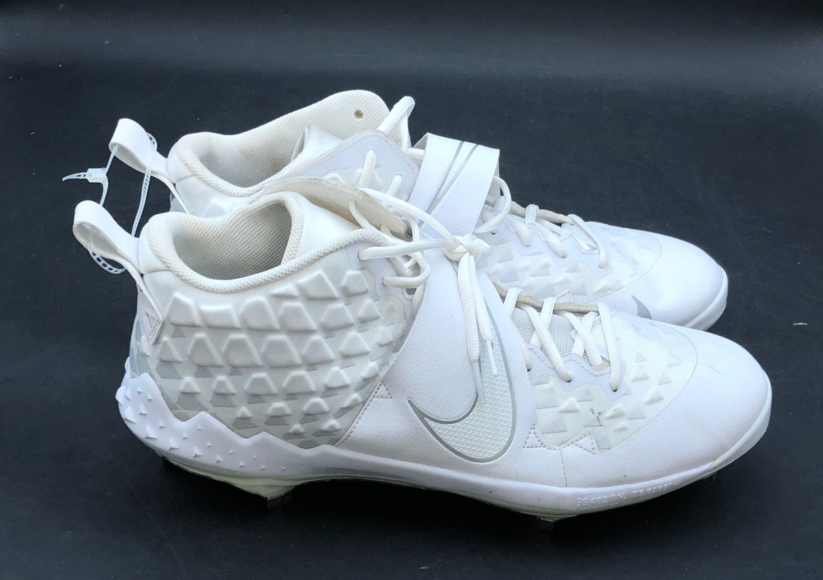 Nike Force Savage Elite 2 TD White Silver Football Cleats Men's Size 16