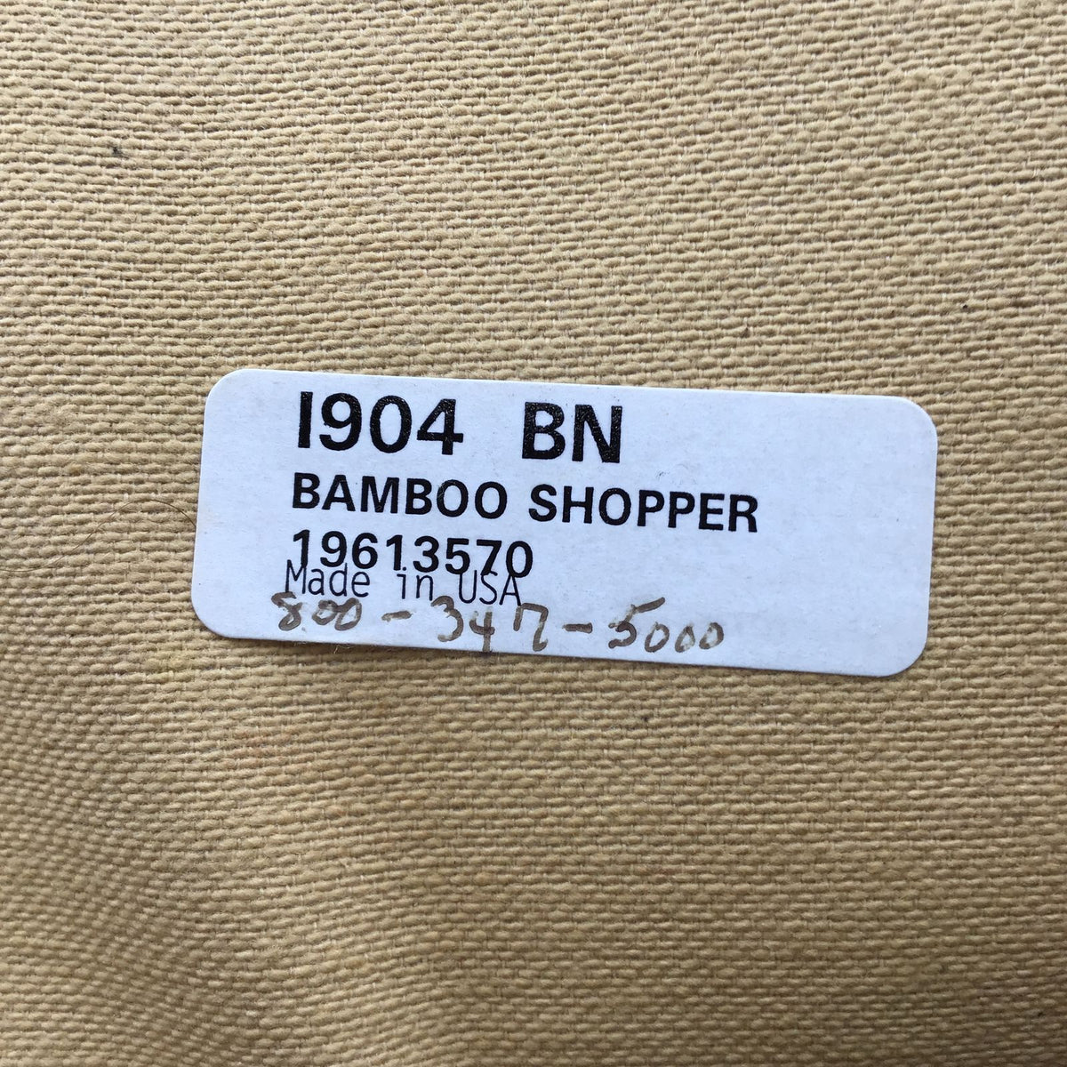 Dooney & Bourke Vintage Tan\Dark Brown 'Bamboo Shopper' Tote Bag (+COA)