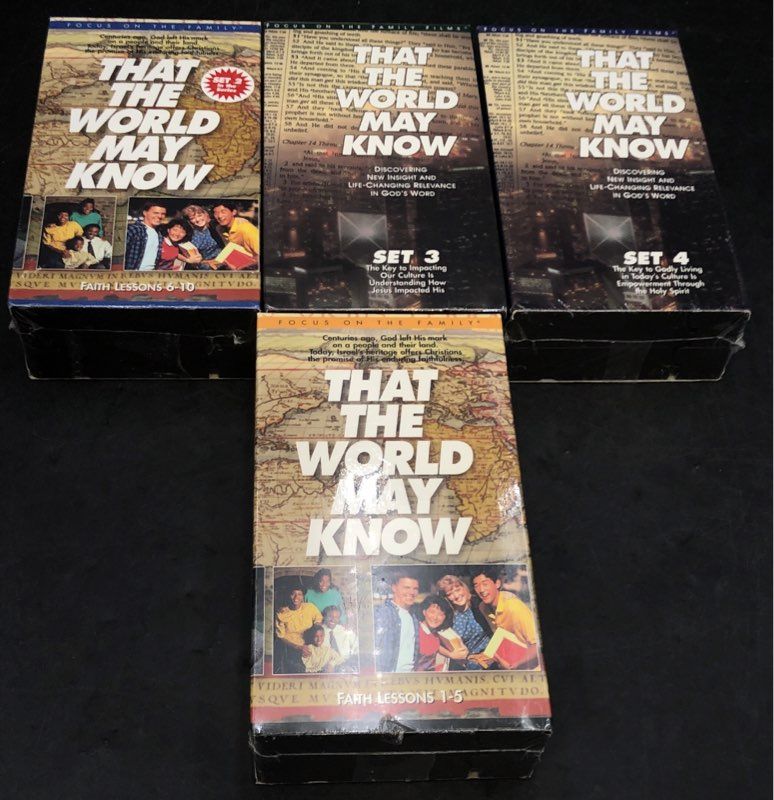 That The World May Know Lot 4 VHS Box Sets Lessons 1-27 Focus on the Family