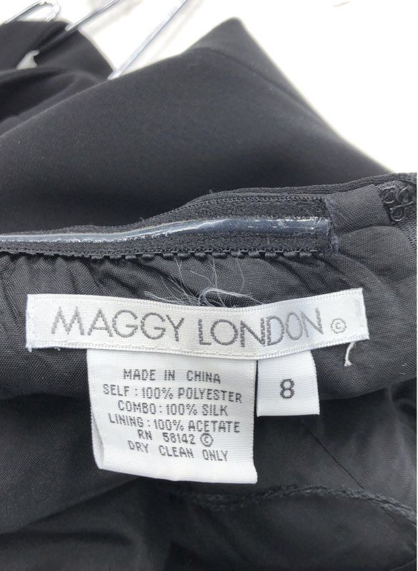 NWT Maggy London Women's Black Blush A-Line Dress - Size 8