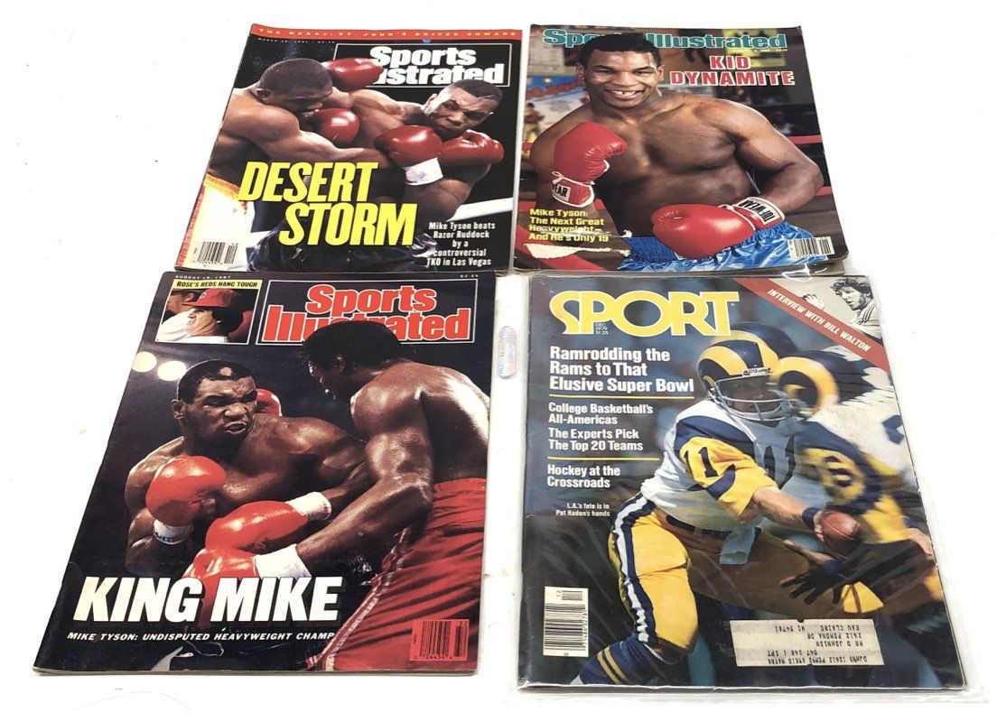Vintage Mike Tyson Sports Illustrated Lot 1986 1987 1991 SPORT Magazine 1979