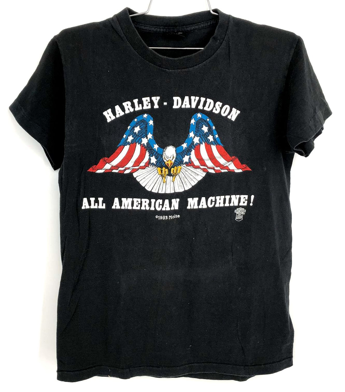 Vintage 1983 Harley-Davidson &quot;All American Machine&quot; Marion Ocala, FL T-shirt - M