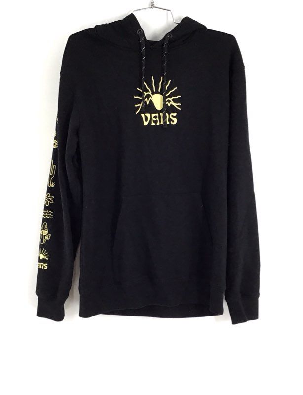 Vans Men&#39;s Parks Project Black Long Sleeve Pullover Hoodie - Size Small