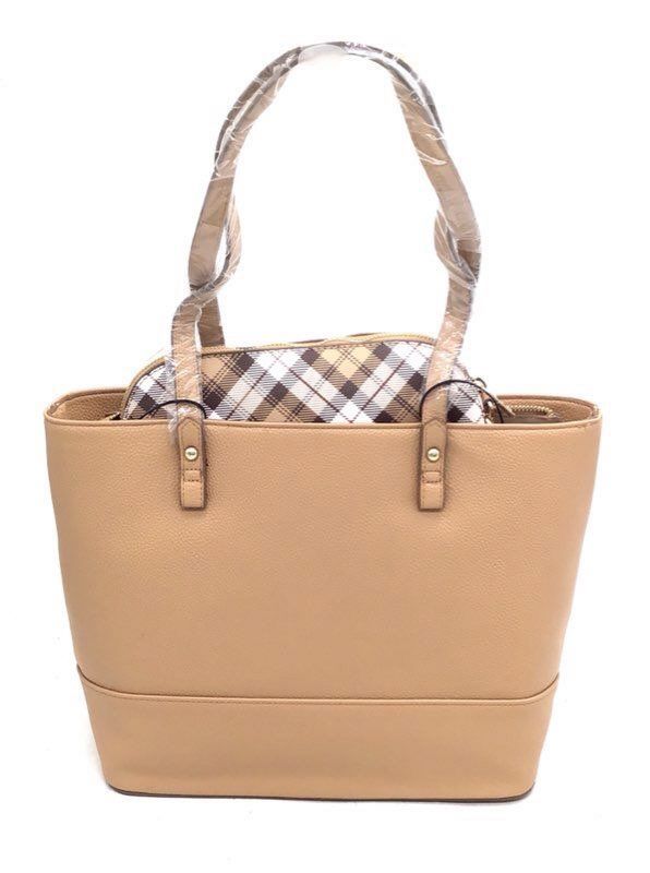 NWT Nanette Lepore Camel Tote Purse With Crossbody Bag