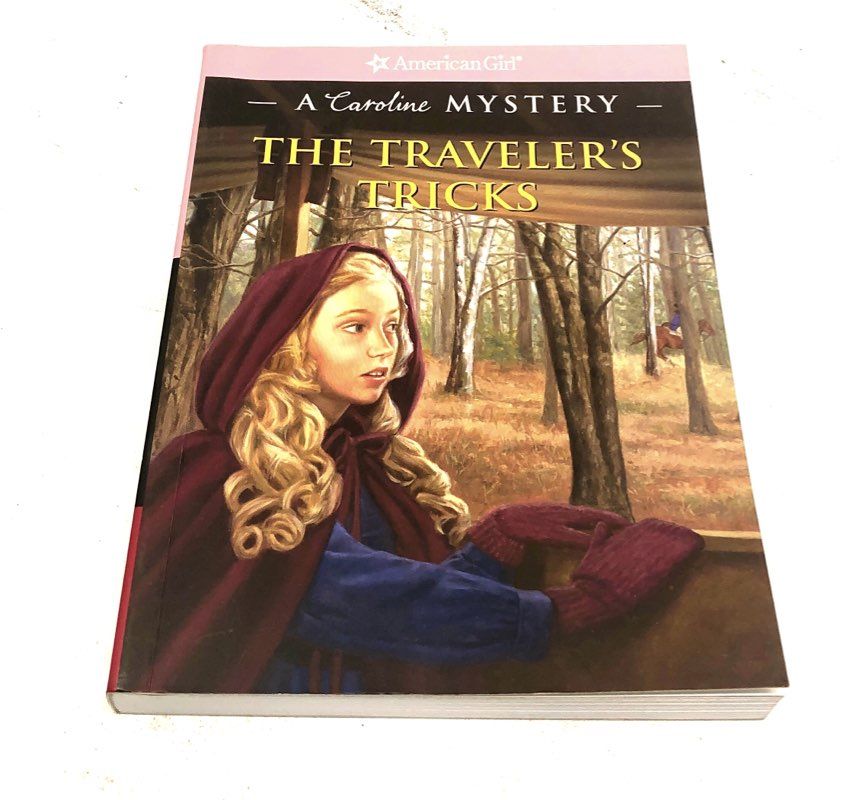 American Girl Caroline Mystery Book Lot (2) Traitor Shipyard Traveler Tricks